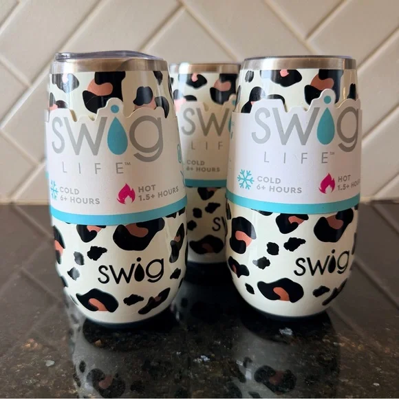 Swig Life Leopard Print Insulated 6oz flute - Picture 2 of 4